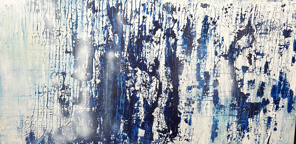 Baptism, Mixed media on wood