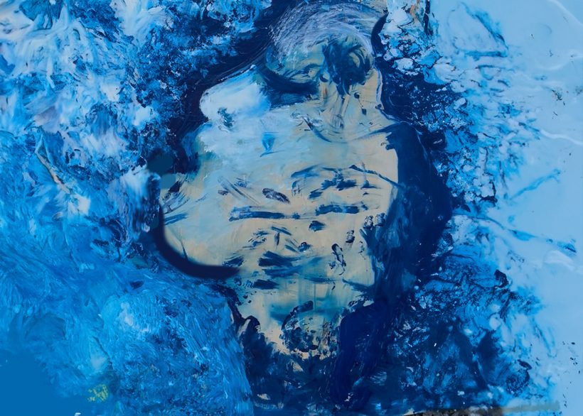 La Sirena, Acrylic & oil on wood